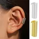 1/2pcs Punk Ohrclip Männer Frauen einfache kreative Edelstahl Gold Silber Farbe Ohr manschetten Hip