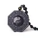 Drop Ship Black Obsidian Bagua Necklace Pendant Yin Yang Pendant Black Jade Pendant Jade Jewelry