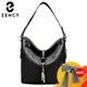 Zency elegante Frauen Umhängetasche echtes Leder weiß Hobos Handtasche Lady Messenger Geldbörse