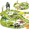 DIY Kunststoff Rennstrecke Set Dinosaurier Eisenbahn Spielzeug flexible Rennstrecke elektronische