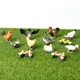 Realistic Plastic Farm Animals Figurines Goose Duck Hen Chicken Chick Poultry Animal Models Playset