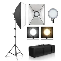 Sh Softbox Beleuchtungs set 50cm * 70cm 45w 2-farbig dimm bares LED-Fotostudio-Beleuchtungs set für