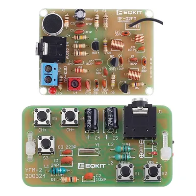 DIY Kit FM Stereo Radio Sender Empfänger FM Frequenz Modulation Drahtlose Mikrofon Modul Löten Suite Image