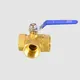 BSP Female Brass Full Port T-Port L-Port 3 Way Ball Valve Connector Adapter For Water Oil Air Gas