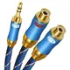 EMK 3.5mm to 2RCA Stereo Audio Cable 3.5mm 1/8" TRS Stereo Male to Dual Female RCA Jack Adapter