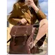 JIAERDI Vintage Brown Jk Backpacks Women High Street Preppy Style Pu Leather Mini Backpack Ladies