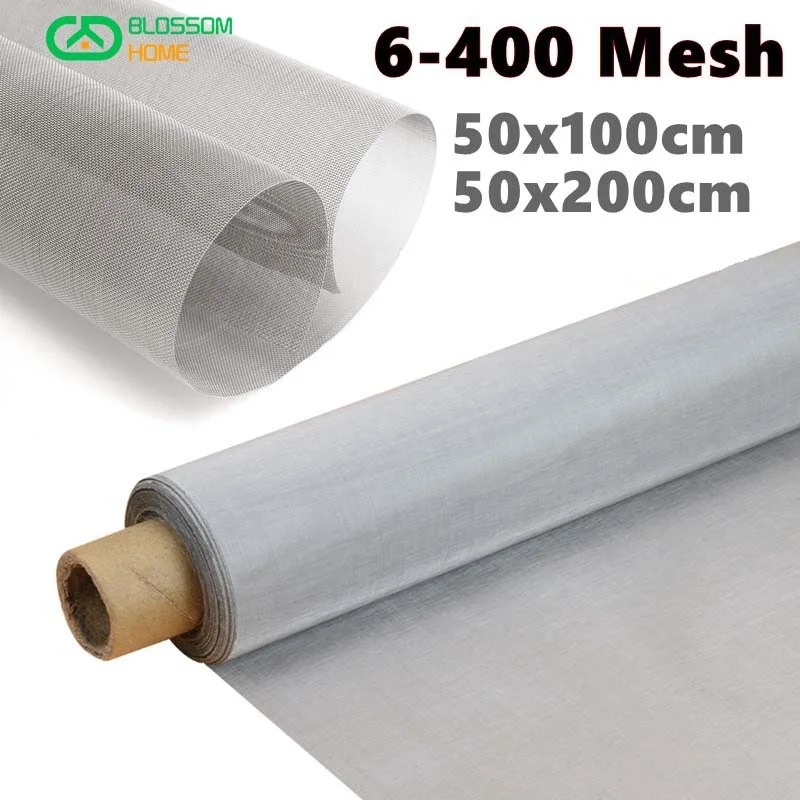 50 cm x 100 cm 304 Edelstahlfilter 60 80 100 120 200 300 400 Mesh 180-25 Mikron Filtration Siebblatt Siebfilter Image