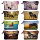 Animal Horse Print Makeup Bags For Women Mini Toiletry Bag Portable Travel Practical Pouch Birthday