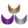 2 Stücke Mode Coole Schuh Dekorative Accessoires Punk Engelsflügel Schuhe Sneaker lila gold Schuhflügel Dekorationen