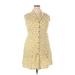 SM Wardrobe Casual Dress - A-Line V-Neck Sleeveless: Yellow Dresses - New - Women's Size X-Large