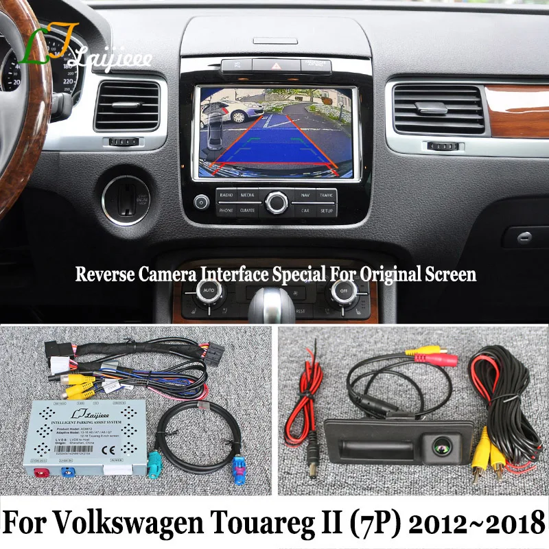 Für Volkswagen VW Touareg 7P 2011 ~ 2018 Original 6,5 oder 8 zoll Bildschirm HD Nachtsicht Einparkhilfe Vorne rückansicht Reverse Kamera Image