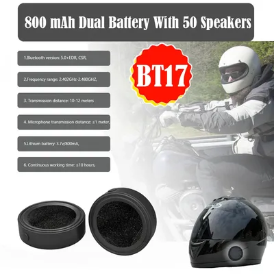 BT17 Freisprecheinrichtung Bluetooth V 5,0 Headset für Motorrad Motorrad Helm Intercom Image