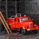 Retro-Feuerwehr auto Modell Spielzeug Metall Metall Druckguss Hochs imulations fahrzeug mit Schall