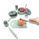 Silicone Kitchen Play Set Little Chef Play Pretend Kitchen Playset with Play Pots Toddler Cookware