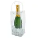 1pc Transparent Ice Bag Wine Beer Champagne Bucket Drink Bottle Cooler Chiller Foldable Carrier