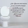 Sticker Citation Texte Aux Garçons De La Maison Les Toilettes Propres Wallpaper WC Mural Art Home