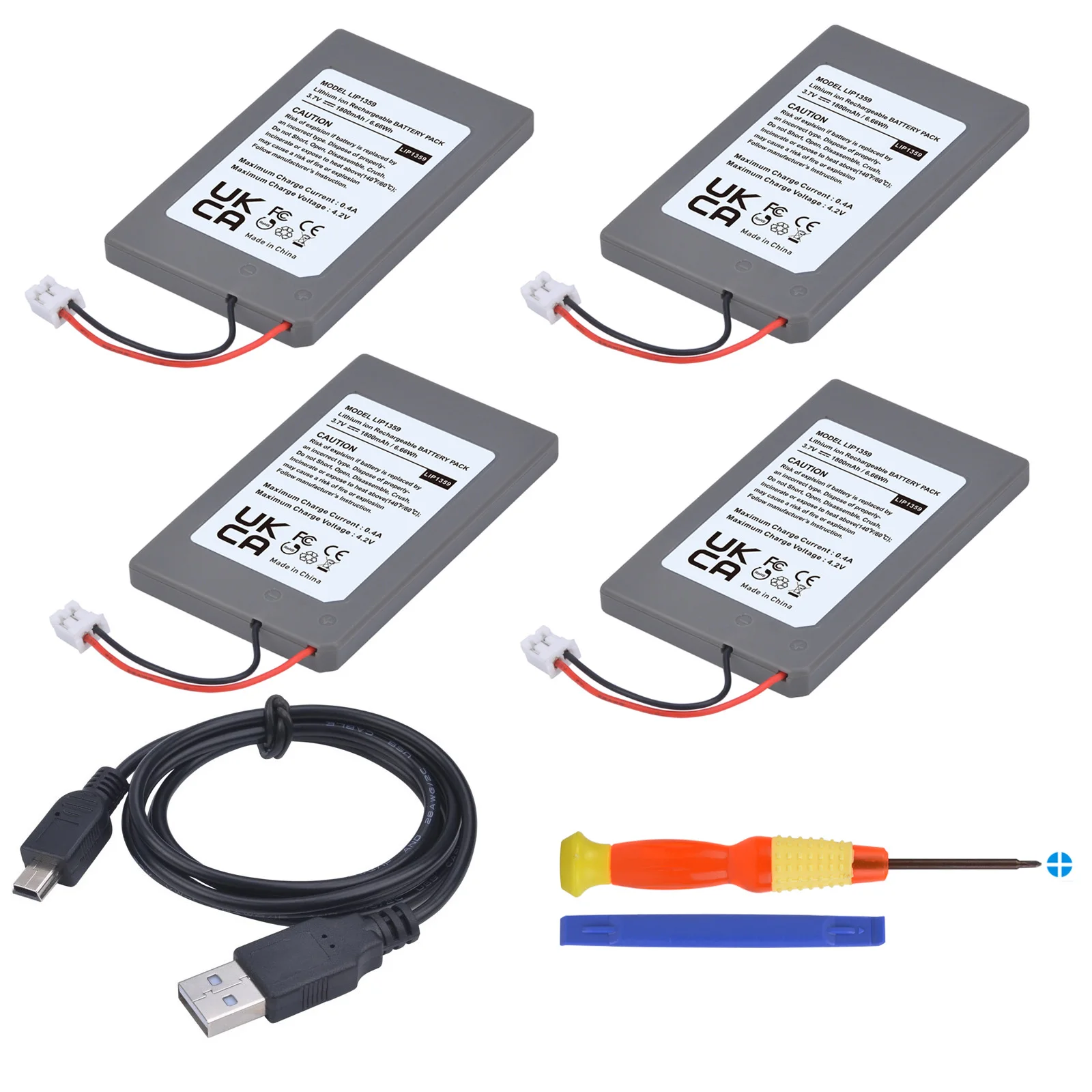 LIP1359 PS3-Controller-Akku für Sony Playstation3 Wireless Game Controller Sixaxis Dualshock CECHZC2E CECHZC2U mit USB-Kabel