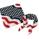 50x50CM Unisex Baumwolle Sport Tasche Platz Schal Amerikanische Flagge Streifen Sterne Drucken