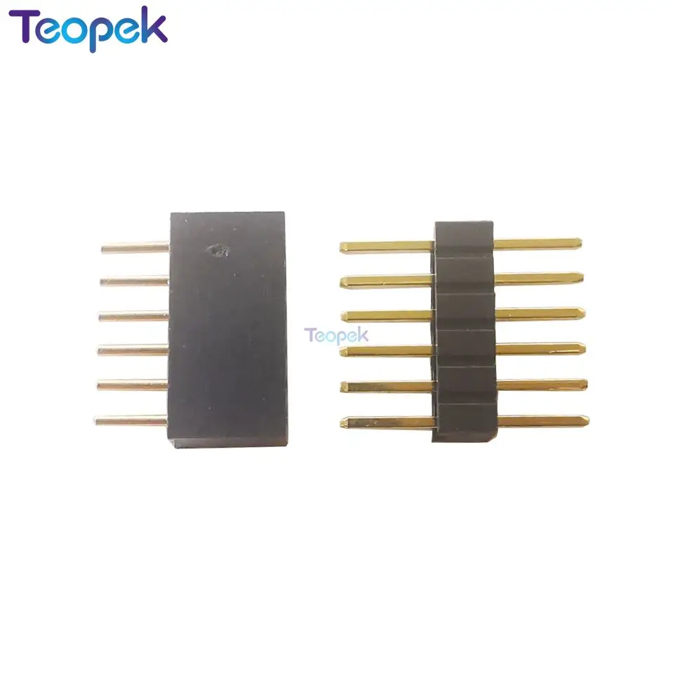 20 Stück 6-poliger LED-Stecker, 6-poliger 1,27-mm-Nadelabstand, Stecker auf Stecker/Buchse für Philips Hue Lightstrip Plus V4 Image