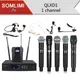 SOM QLXD4-BETA58/beta87/S58/KSM8 UHF Profeesional Wireless Microphone System Stage Performances