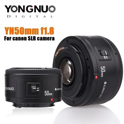 YONGNUO YN50mm f1.8 AF DSLR Objektiv Große blende Autofokus Objektiv für Canon EF 60D 70D 5D2 5D3 600d T5 T6 DSLR Kameras