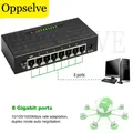 Network Switcher 10/100/1000Mbps 8 Port Gigabit Ethernet Network Desktop RJ45 Hub Internet Splitter