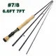 NEW 2.1M Carbon 4 Sections Fly Fishing Rod LW 7/8 Fast Action Freshwater Fly Rods for Trout Salmon