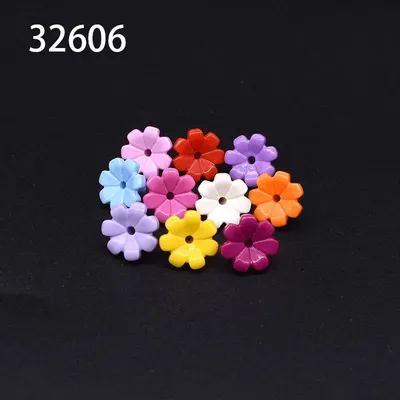Moc 32606 Friends Zubehör Blume mit 7 dicken Blütenblättern und Stift City Street View Scene Bausteine Ziegel kompatibel mit Image