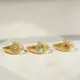 Ins Edelstahl Kunst Emaille Ring Für Frauen Vintage Gold Überzogen Ölgemälde Muster Oval Ringe Mode