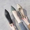 Schuhe für Frauen 2024 Mokassins Büro Damen Sommerschuhe Low Heel elegante schwarze spitze Zehen mit