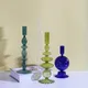 Nordic Glass candle holders romantic Dinner home decoration candlestick for birthday wending candle