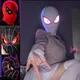 Spiderman Headgear Mask Cosplay Moving Eyes Electronic Mask Spider Man 1:1 Remote Control Elastic