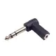 6.5mm Male to 3.5mm Female Plug 3 Pole Right Angle Stereo Audio Adapter 90 Degree 6.5 to 3.5 Male