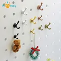 2pcs/Set 1:12 Doll house Miniature Clothes Coat Hook Rack Metal Wall Hanger Doll house Bathroom