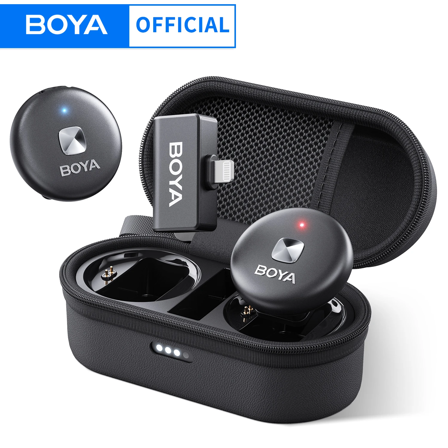 BOYA Omic Wireless Lavalier Revers Mini Mikrofon Kondensatormikrofon für iPhone iPad Android Smartphone Video Live Broadcast Vlog Image