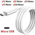 1/2/3/5/10m Micro USB Power Cable Extra Long Charging Cable for Samsung Xiaomi Android Phone Camera