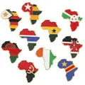 Africa Map Brooch Badge Lapel Pin African Flag Angola Kenya Malawi Gambia Burundi Ghana Zimbabwe