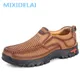 MIXIDELAI Genuine Leather Men Shoes England Trend Male Footwear Set Foot Men's Casual Outdoors Man