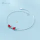 Modian Neue 925 Sterling Silber Emaille Schöne Frucht Wassermelone Asymmetrie Armband für Frauen