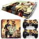 GTA SPIEL PS4 Slim Haut Aufkleber Aufkleber Cover für ps4 slim Konsole und 2 Controller haut Vinyl