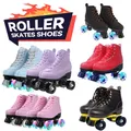 Roller Skates Shoes Inline Skating Quad Adult Double Row Roller Shoes Patins Sliding Sneaker