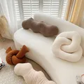 Funny Plush Wool Cushion Living Room Decor Solid Color Stuffed Pillows for Sofa Creative Rest Waist