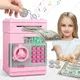 ATM Bank Toys for Kids Mini Automatic Safe Coins Cash Saving Money Box with Code Key Lock Coin