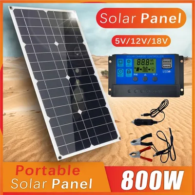 800w tragbare Solar panel Power Bank 12V Solar panel Kit Controller Solar platte für