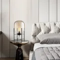 Nordic Living Room Led Lamp Floor Home Decoration Oval Glass Lampshade Iron Bracket Designer Sofa