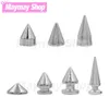 50 teile/sätze Metall Silber Kegel Schraube Nieten Kugel Spikes Nieten DIY Handwerk Leder Kleidungsstück Cool Punk für Tasche Schuhe handwerk