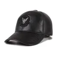 2023 Genuine Leather Baseball Caps For Men/Women Youth Eagle Locomotive Hip-Pop Bone Leisure Hat