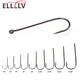 Elllv 50pcs 8# - 4/0 Long Shank Fine Wire Aberdeen Hook Saltwater Freshwater Fishing Live