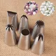 6pcs/set Stainless Steel Cupcake Nozzles Pastry Tools Cream Cake Tips Icing Piping Nozzles Baking