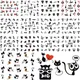 12pc Design In 1 Set Cute Cartoon Cat Nail Sticker Water Transfer French Tips Manicure Pedicure DIY